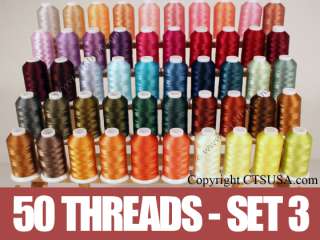 50 CONES OF EMBROIDERY MACHINE THREADS SET 3  