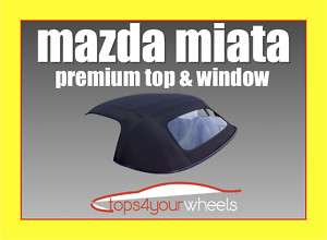 Replacement Convertible CLOTH Soft Top & Non Zip Window  