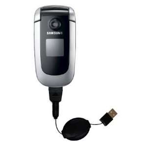  Retractable USB Cable for the Samsung SGH X660 with Power 