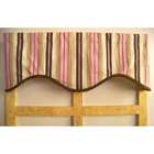  Pink Truffle Stripe Cotton Valance