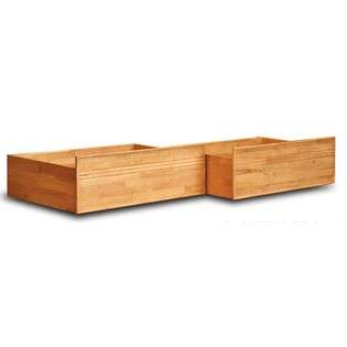   Panel Under Bed Storage Drawers   Natural Maple Finish 