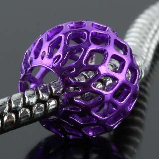 Wire Knitting Weave Net Tennis Ball Charm European Bead Spacer Loose 