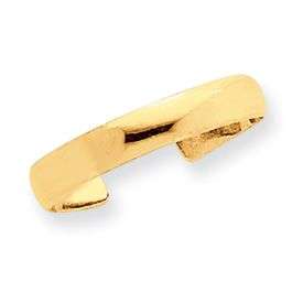 14KT Yellow Gold Band TOE Ring Adjustable One Size NEW  