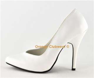 PLEASER 5 High Heel Pumps Womens White Classic Shoes  