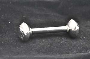 KS Sterling Silver Small Baby Rattle Polished  