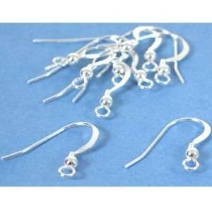  10 Fish Hook Earrings Sterling Silver Earwires with Ball 