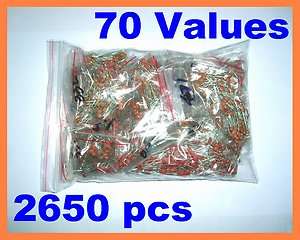 2650pcs Ceramic Capacitor Assortment 70 Values 0.5pF~104pF  