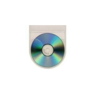   Clear Vinyl Adhesive Back CD Holders   100pk Clear