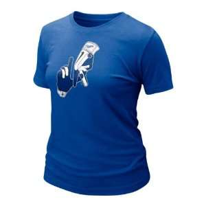   Dodgers Womens Royal Local Batting Gloves Tee