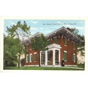1920s Vintage Postcard   General U.S. Grants Home   Galena Illinois