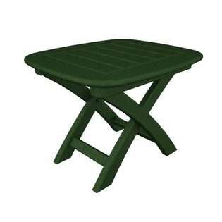   Cape Cod Outdoor Patio Folding Side Table   Forest Green 