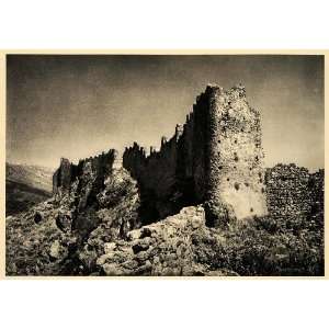   Taygetus Ruin Mountain Greek   Original Photogravure
