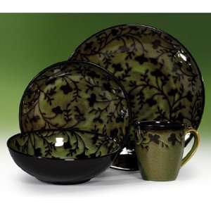 York 16pc Round Green Dinnerware Set By Tabletops Unlimited  