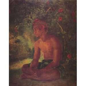  Inch, painting name Maua a Samoan, By LaFarge John