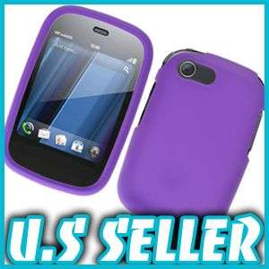 RUBBER PURPLE HARD SNAP CASE COVER FOR HP VEER+4G  