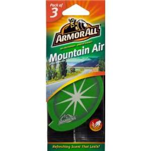  Armor All 78526 Mountain Air Air Freshener Card, (Pack of 3 