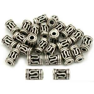  Lariat Tube Bali Beads Sterling Silver 4.5mm Approx 25 