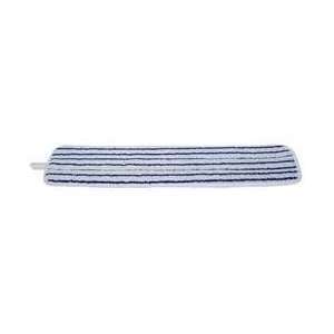 Tough Guy 6PVT2 Floor Finish Pad, 24In, Whie/Blue Stripes  