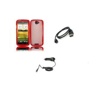 Mobile) Premium Combo Pack   Red and Clear TPU Silicone Hybrid 