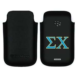  Sigma Chi letters on BlackBerry Leather Pocket Case 