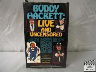 Buddy Hackett Live and Uncensored VHS Buddy Hackett  