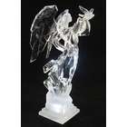 Roman Icy Crystal Lighted LED Chiseled Angel Holding a Dove Christmas 