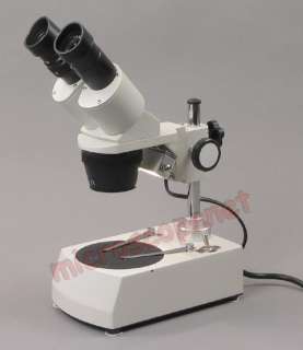Dual Lights 20x 40x Binocular Stereo Microscope Hobbies  