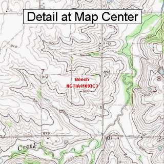   Quadrangle Map   Beech, Iowa (Folded/Waterproof)