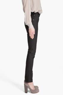 Nudie Jeans Thin Finn Dry Black Coated Jeans for women  