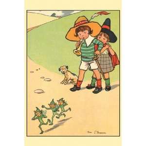  Jack and Jill Scaring the Elves by Rosa C. Petherick 12x18 