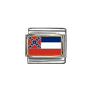  Mississippi State Flag Italian Charm Bracelet Link 