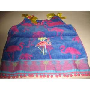  Flamingo Terry Cloth Dress Girls Size 4t Baby