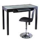 Safco Precision Desk Height Swivel Chair, Black Fabric