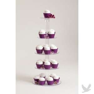 com Dress My Cupcake 5 Tier Acrylic Cupcake Stand   Holds 30 Cupcakes 