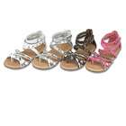 IM Link Toddler Girls Shoes Brown Stud Strap Leather Sandals 10