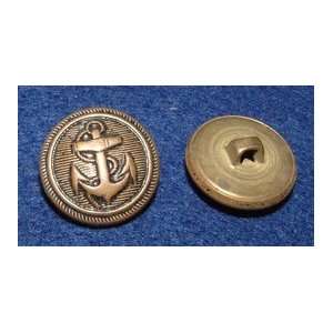  Vintage Anchor Buttons With Brass Finish 