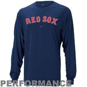 Nike Boston Red Sox Navy Blue MLB Performance Long Sleeve Training Top 
