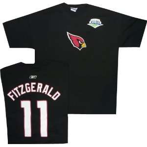   Cardinals Larry Fitzgerald Super Bowl Name and Number T Shirt Reebok