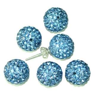 6mm 8mm 10mm 12mm 14mm Ball Pave Crystal Rhinestone Spacer Bead 