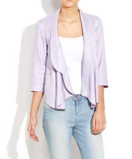 Lilac (Purple) Tailored Waterfall Blazer  249013755  New Look