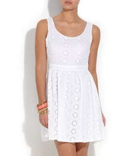 White (White) White Broderie Anglaise Dress  250480710  New Look