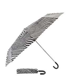 Black Pattern (Black) Zebra Crook Umbrella  241663309  New Look