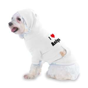  I Love/Heart Aniya Hooded T Shirt for Dog or Cat LARGE 