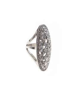 Crystal (Clear) Diamante Oval Ring  243803790  New Look