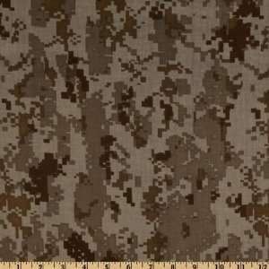  44 Wide Digital Camo Light Brown Fabric By The Yard 