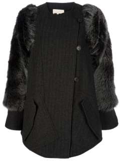 Vanessa Bruno Faux Fur Sleeve Coat   Bernard   farfetch 