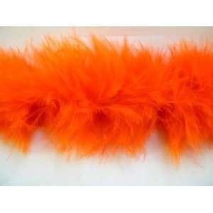  10 Yds Wrights Marabou Feather Boa Trim Orange 2 Inch 