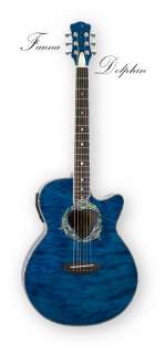 New Luna Fauna Dolphin Acoustic Electric Guitar  