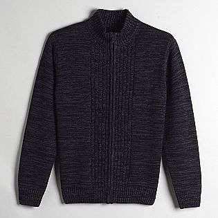 Mens Mockneck Zip Stripe Sweater  Structure Clothing Mens Sweaters 