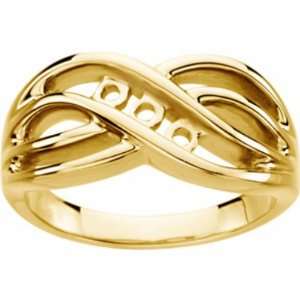  18K Yellow Gold Promise Diamond Ring   0.06 Ct. Jewelry